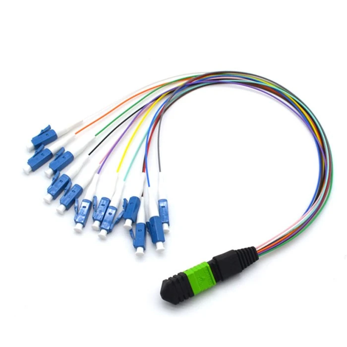 MPO-LC 12 Muti-color Tight Buffer Fiber Patch Cords 0.3m
